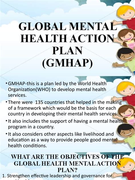 Global Mental Health Action Plan Pdf Mental Health World Health