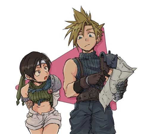 Cloud Strife And Yuffie Kisaragi Final Fantasy And More Drawn By Als Za Danbooru