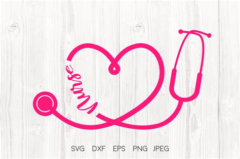 Nurse Heart Stethoscope Svg Gráfico Por Vitaminsvg · Creative Fabrica