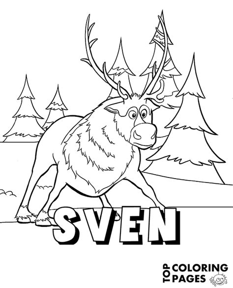 There has been a big escalation in color publications designed for adults in the last 6 or 7 years. Reindeer Sven from Frozen coloring page, book, sheet