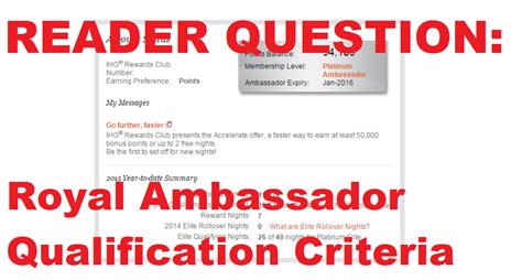Reader Question Intercontinental Royal Ambassador Qualification Criteria Loyaltylobby