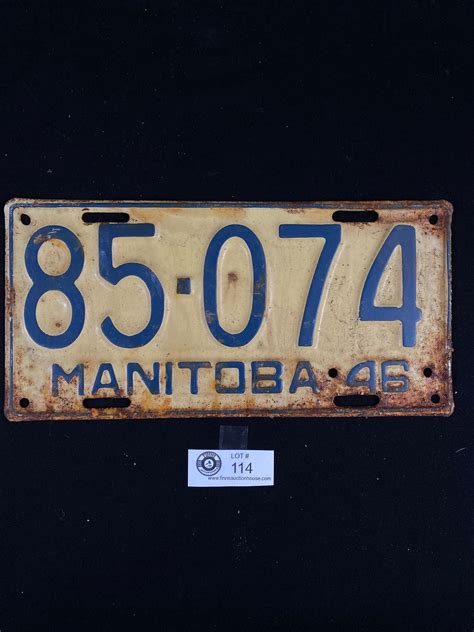 1946 Manitoba License Plate
