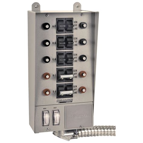 Reliance Controls® 10 Circuit 30 Amp Indoor Transfer Switch 143052