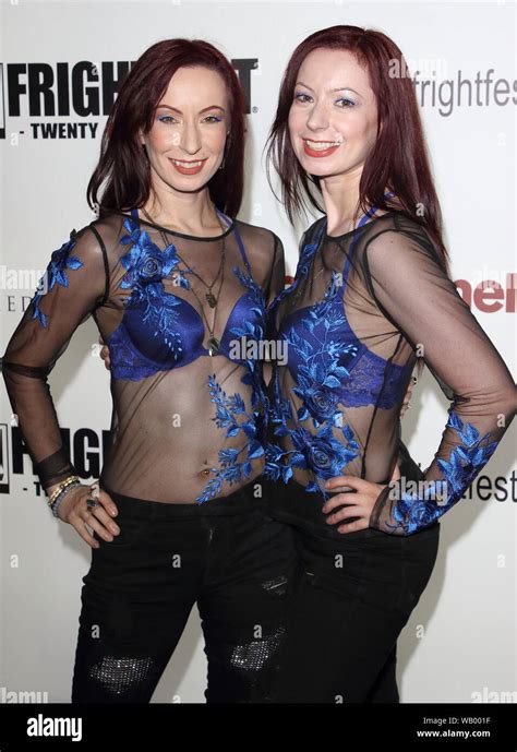 directors jen and sylvia soska attend the screening of crawl on the opening night of frightfest