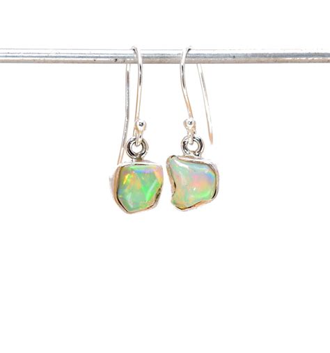 RaW OPAL Dangle Earrings Drop Earrings Ethiopian Opal Earrings