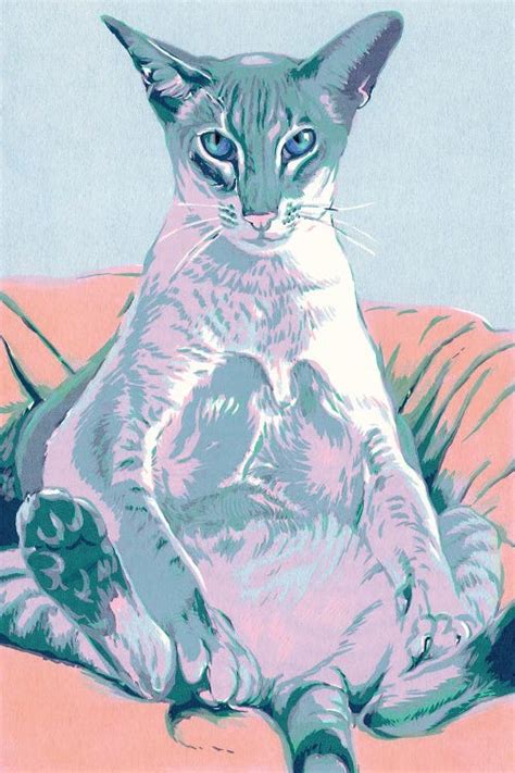 Siamese Cat Canvas Art By Vitali Komarov Icanvas