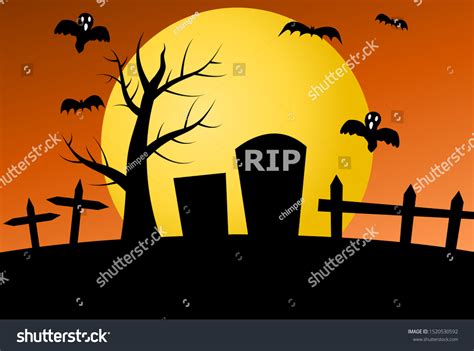halloween night background graveyard full moon stock vector royalty free 1520530592 shutterstock
