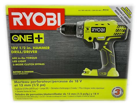 Ryobi P214 One 18 Volt Lithium Ion 12 Inch 600 Pound Torque Hammer