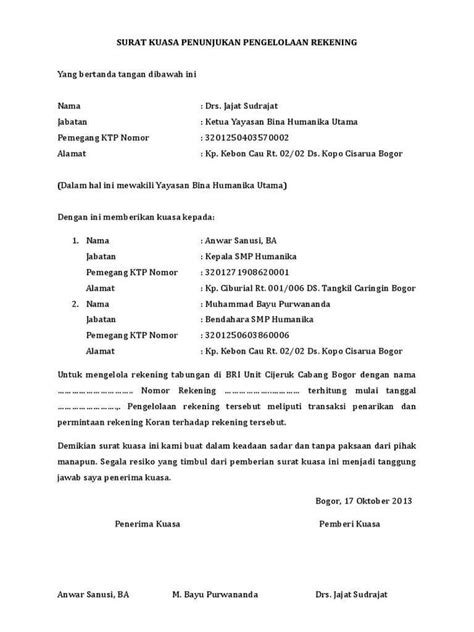 Surat Permohonan Perubahan Specimen Bank Jatim Doc Lakaran