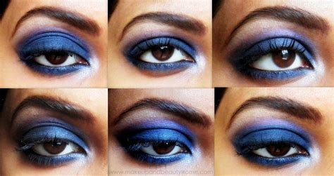 Intense Blue Smokey Eye Makeup Step By Step Tutorial Makeup And