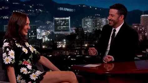 Gal Gadot Asks Jimmy Kimmel About Her Breast Jimmy Kimmel Figure It Out Both Are Look Great