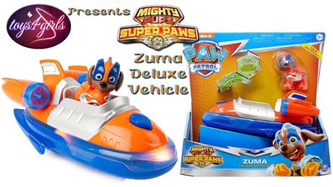 Paw Patrol Mighty Pups Super Paws Zuma Deluxe Vehicle Toy Unboxing