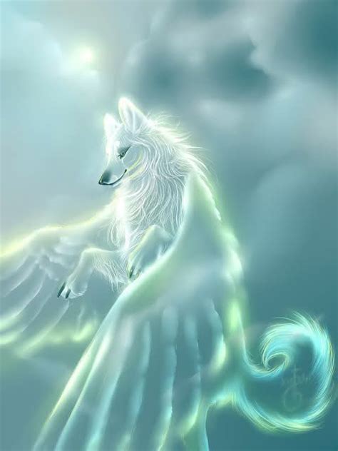 Wolf Angel Tears Of An Angel Anime Animals Mythical Creatures Art