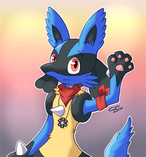 Have A Great Day Drew My Friends Riolu Oc Evolved As A Lucario