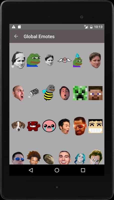 • almost all of the twitch global. Twitch Emotes (BetterTTV) APK Download - Free ...