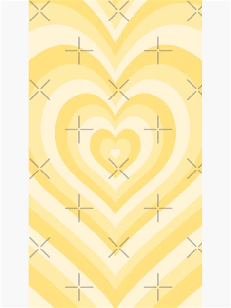 Pastel Yellow Monochrome Heart Sticker For Sale By Y2krevival Redbubble