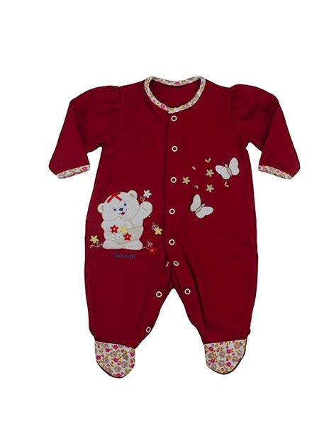 macacão bebê menina ursinha floral vermelho marshoes loja de roupas femininas moda