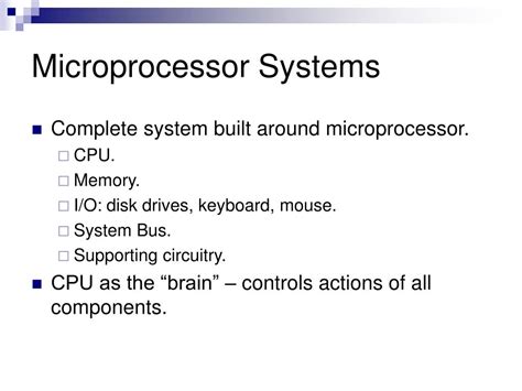 Ppt Introduction To Microprocessor Systems Powerpoint Presentation