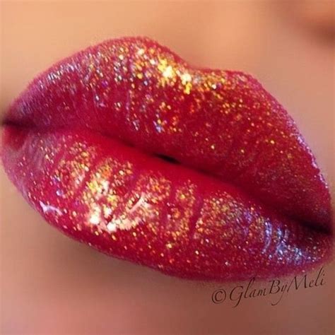 Red Glitter Lips By Glambymeli In Motives Liquid Lipstickravish Red Hot Seduction Lip