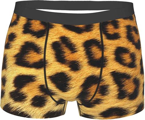 Ghygty Men S Boxer Briefs Leopard Print D Comfortable Breathable