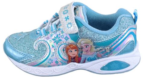Fun light up accents | hook & loop fastening makes getting dressed a cinch! Disney Frozen Light Up Blue Sneaker Shoes