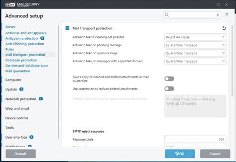 Mail Transport Protection Eset Mail Security Eset Online Help