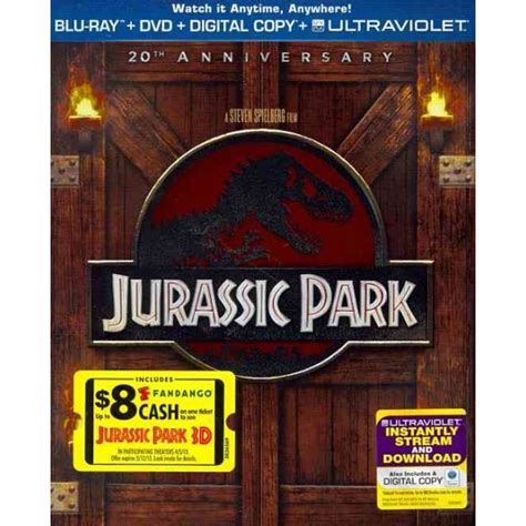 Jurassic Park Blu Ray Dvd Digital Copy