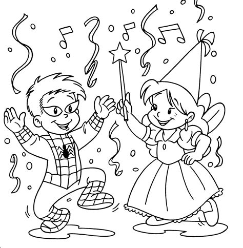 Stock photo ninos dibujos animados dibujos gratis y. Dibujos de Carnaval para colorear, pintar e imprimir