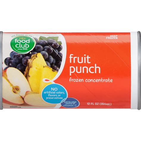 Food Club Frozen Concentrate Fruit Punch 12 Oz Instacart