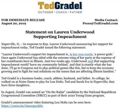 Gradel Quotes Underwood About Leaving Her Community Behind Re Her Switch On Supporting Trump