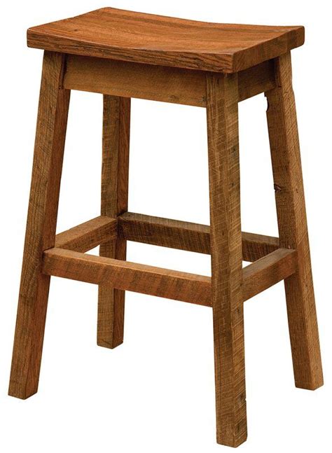 They offer a natural look in bright and dark shades. Saddle Bar & Counter Stool | Reclaimed barn wood, Saddle ...