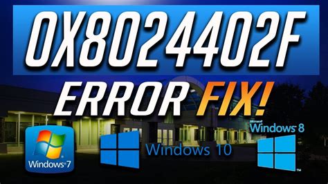 How To Fix Windows Update Error 0x8024402f In Windows 1087 2020 Tutorial Youtube