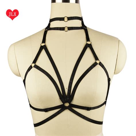 Womens Sexy Lingerie Hot Multicolor Goth Body Harness Bandage Cage Bra Bound Hollow Out Bikini