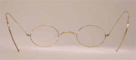 optometrist attic st2 gold wire rim oval antique eyeglasses