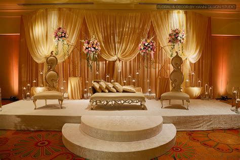 Wedding ceremony is known as most of the muslims spend a lot of money on the wedding decorations, food, dresses and gifts and the once the marriage is solemnized, bride and the groom are bought together and seated on the stage. Beautiful Indian wedding stage decor at the Oakbrook Hills ...