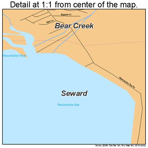 Where is seward located on the alaska map; Seward Alaska Street Map 0268560