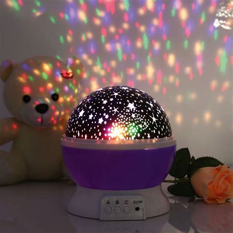 Rotating Led Light Projector Kids Baby Mood Lamp Night Xmas T Star