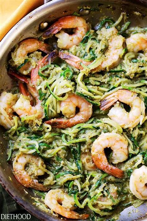 Maybe you would like to learn more about one of these? Pesto Zucchini Noodles and Shrimp - Quick and easy dinner ...