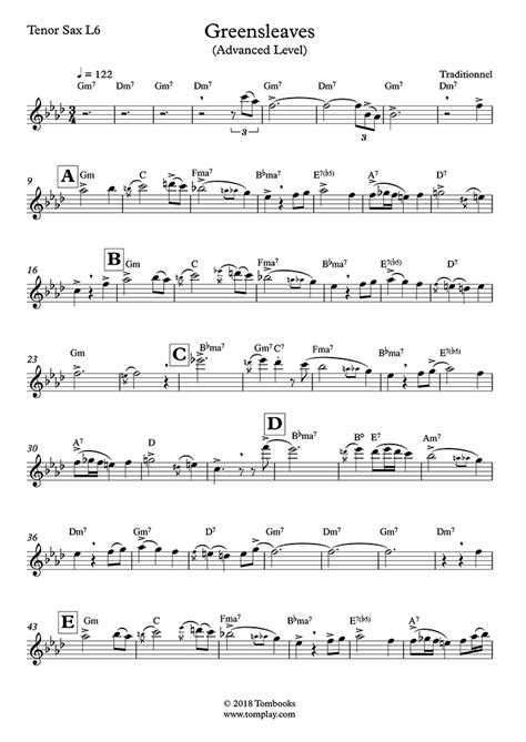 67%(3)67% found this document useful (3 votes). Saxophone Sheet Music Greensleeves (Advanced Level, Tenor Sax, Kenny G) (Traditional)