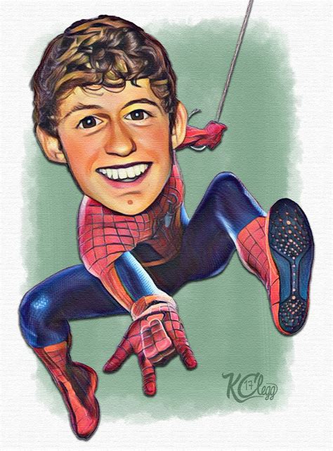 Полное имя — томас стэнли холланд (thomas stanley holland). ArtStation - Tom Holland Spiderman Caricature, Kevin Clegg