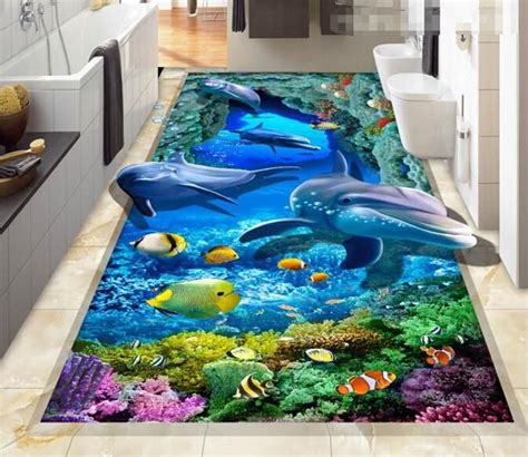 3d Beautiful Undersea World Floor Mural Aj Wallpaper Epoxy Floor