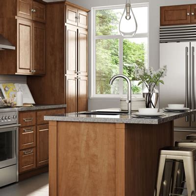 When picking the right countertop to pair with your cherry cabinets. Kitchen Cabinets Color Gallery at The Home Depot