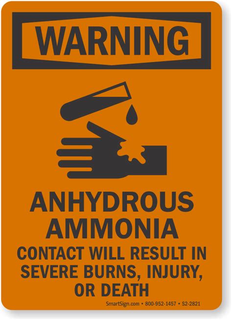 Ammonia Signs Ammonia Warning Signs