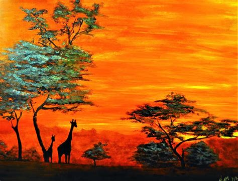 The African Safari Painting By Abey Mekonnen Fine Art America