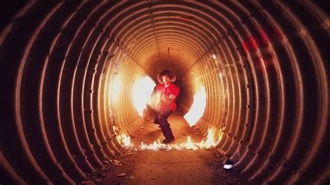 Tunnel Fire Spinning Is Awesome Youtube