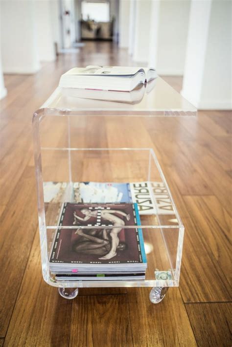 Especially because it contrasts so perfectly with the small tulip side table. Square Acrylic Coffee Table | Roy Home Design