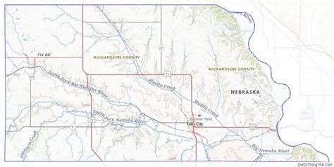 Map Of Richardson County Nebraska A C Th Ng Th I