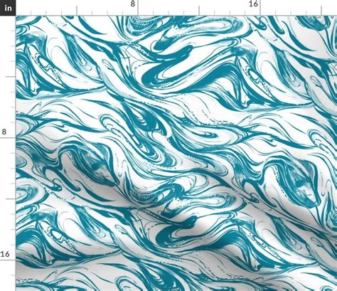 Marble Fabric Marble Indigo By Pattern State Indigo Marble Etsy