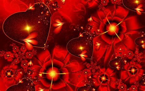 3d Abstract Happy Valentines Day Wide Wallpape 12813 Wallpaper