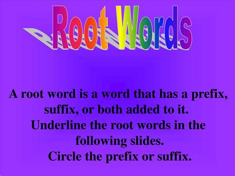 Ppt Root Words Powerpoint Presentation Free Download Id3030766